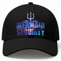 Mermaid Security Baseball Cap Funny Mermaid Family Squad