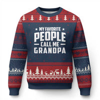 Funny Grandpa Ugly Christmas Sweater My Favorite People Call Me Grandpa - Wonder Print Shop