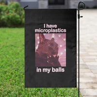 Funny Cat Meme Garden Flag I Have Microplastics In My Balls Dank Meme - Wonder Print Shop