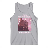 Funny Cat Meme Tank Top I Have Microplastics In My Balls Dank Meme - Wonder Print Shop