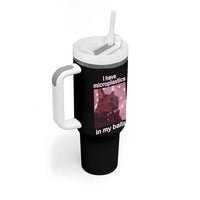 Funny Cat Meme Tumbler With Handle I Have Microplastics In My Balls Dank Meme - Wonder Print Shop