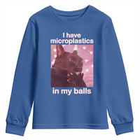 Funny Cat Meme Youth Sweatshirt I Have Microplastics In My Balls Dank Meme - Wonder Print Shop