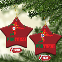 Portugal Soccer Christmas Ornament Portuguese Flag Futebol Football Player - Wonder Print Shop