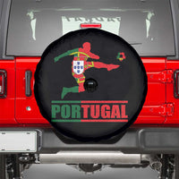 Portugal Soccer Spare Tire Cover Portuguese Flag Futebol Football Player - Wonder Print Shop