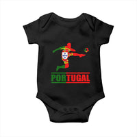 Portugal Soccer Baby Onesie Portuguese Flag Futebol Football Player - Wonder Print Shop