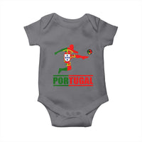 Portugal Soccer Baby Onesie Portuguese Flag Futebol Football Player - Wonder Print Shop