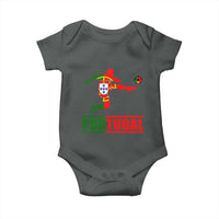 Portugal Soccer Baby Onesie Portuguese Flag Futebol Football Player - Wonder Print Shop