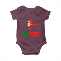 Portugal Soccer Baby Onesie Portuguese Flag Futebol Football Player - Wonder Print Shop