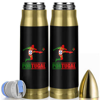 Portugal Soccer Bullet Tumbler Portuguese Flag Futebol Football Player - Wonder Print Shop