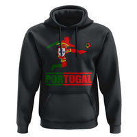 Portugal Soccer Hoodie Portuguese Flag Futebol Football Player - Wonder Print Shop