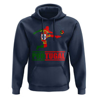 Portugal Soccer Hoodie Portuguese Flag Futebol Football Player - Wonder Print Shop