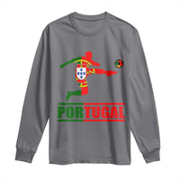 Portugal Soccer Long Sleeve Shirt Portuguese Flag Futebol Football Player - Wonder Print Shop