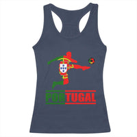 Portugal Soccer Racerback Tank Top Portuguese Flag Futebol Football Player - Wonder Print Shop
