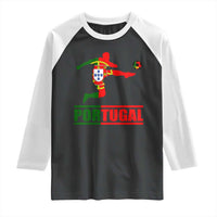 Portugal Soccer Raglan Shirt Portuguese Flag Futebol Football Player - Wonder Print Shop