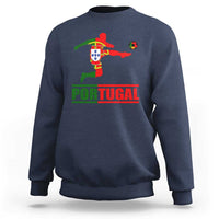 Portugal Soccer Sweatshirt Portuguese Flag Futebol Football Player - Wonder Print Shop
