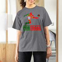 Portugal Soccer T Shirt For Women Portuguese Flag Futebol Football Player - Wonder Print Shop