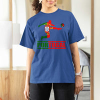 Portugal Soccer T Shirt For Women Portuguese Flag Futebol Football Player - Wonder Print Shop