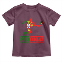 Portugal Soccer Toddler T Shirt Portuguese Flag Futebol Football Player - Wonder Print Shop