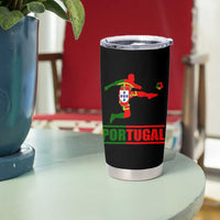 Portugal Soccer Tumbler Cup Portuguese Flag Futebol Football Player - Wonder Print Shop