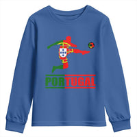 Portugal Soccer Youth Sweatshirt Portuguese Flag Futebol Football Player - Wonder Print Shop