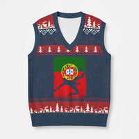 Portugal Soccer V-Neck Knit Sweater Vest Portuguese Flag Futebol Football Fan - Wonder Print Shop