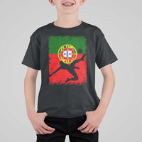 Portugal Soccer T Shirt For Kid Portuguese Flag Futebol Football Fan - Wonder Print Shop