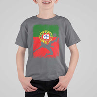 Portugal Soccer T Shirt For Kid Portuguese Flag Futebol Football Fan - Wonder Print Shop