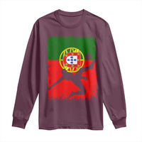 Portugal Soccer Long Sleeve Shirt Portuguese Flag Futebol Football Fan - Wonder Print Shop
