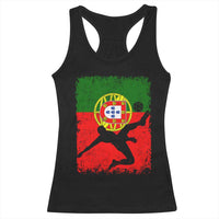 Portugal Soccer Racerback Tank Top Portuguese Flag Futebol Football Fan - Wonder Print Shop