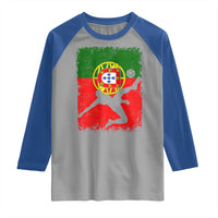 Portugal Soccer Raglan Shirt Portuguese Flag Futebol Football Fan - Wonder Print Shop