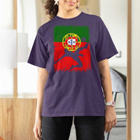 Portugal Soccer T Shirt For Women Portuguese Flag Futebol Football Fan - Wonder Print Shop
