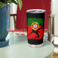 Portugal Soccer Tumbler Cup Portuguese Flag Futebol Football Fan - Wonder Print Shop