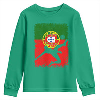 Portugal Soccer Youth Sweatshirt Portuguese Flag Futebol Football Fan - Wonder Print Shop