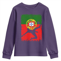 Portugal Soccer Youth Sweatshirt Portuguese Flag Futebol Football Fan - Wonder Print Shop