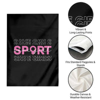 Save Girls Sports Garden Flag Feminist Body Positivity Inclusive Equality - Wonder Print Shop
