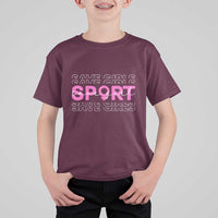 Save Girls Sports T Shirt For Kid Feminist Body Positivity Inclusive Equality - Wonder Print Shop