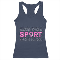 Save Girls Sports Racerback Tank Top Feminist Body Positivity Inclusive Equality - Wonder Print Shop