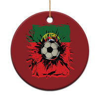 Portugal Soccer Christmas Ornament Portuguese Flag Soccer Ball Futebol - Wonder Print Shop