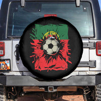 Portugal Soccer Spare Tire Cover Portuguese Flag Soccer Ball Futebol - Wonder Print Shop