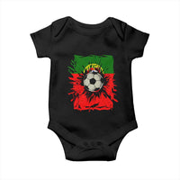 Portugal Soccer Baby Onesie Portuguese Flag Soccer Ball Futebol - Wonder Print Shop
