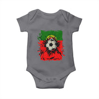 Portugal Soccer Baby Onesie Portuguese Flag Soccer Ball Futebol - Wonder Print Shop