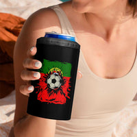 Portugal Soccer 4 in 1 Can Cooler Tumbler Portuguese Flag Soccer Ball Futebol - Wonder Print Shop