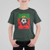 Portugal Soccer T Shirt For Kid Portuguese Flag Soccer Ball Futebol - Wonder Print Shop