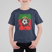 Portugal Soccer T Shirt For Kid Portuguese Flag Soccer Ball Futebol - Wonder Print Shop