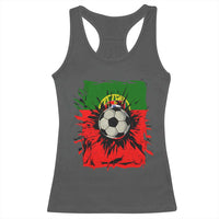 Portugal Soccer Racerback Tank Top Portuguese Flag Soccer Ball Futebol - Wonder Print Shop