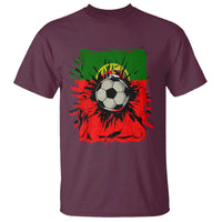 Portugal Soccer T Shirt Portuguese Flag Soccer Ball Futebol - Wonder Print Shop