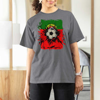 Portugal Soccer T Shirt For Women Portuguese Flag Soccer Ball Futebol - Wonder Print Shop