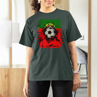 Portugal Soccer T Shirt For Women Portuguese Flag Soccer Ball Futebol - Wonder Print Shop