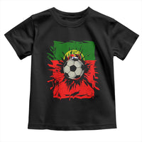 Portugal Soccer Toddler T Shirt Portuguese Flag Soccer Ball Futebol - Wonder Print Shop