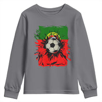 Portugal Soccer Youth Sweatshirt Portuguese Flag Soccer Ball Futebol - Wonder Print Shop